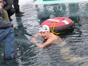 David Vencl, en el lago Sils (Suiza) David Vencl, en el lago Sils (Suiza)