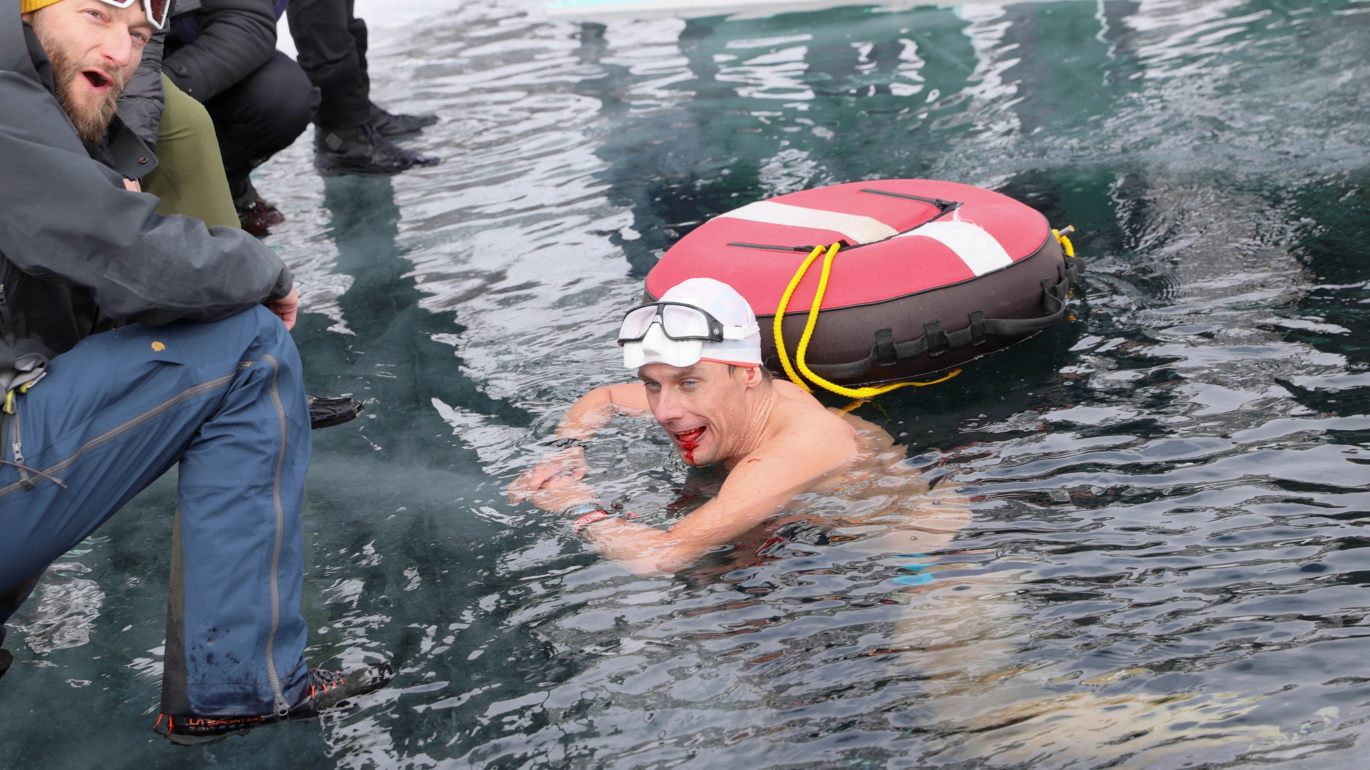David Vencl, en el lago Sils (Suiza) David Vencl, en el lago Sils (Suiza)