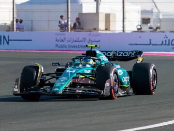 Fernando Alonso, en el trazado de Jeddah