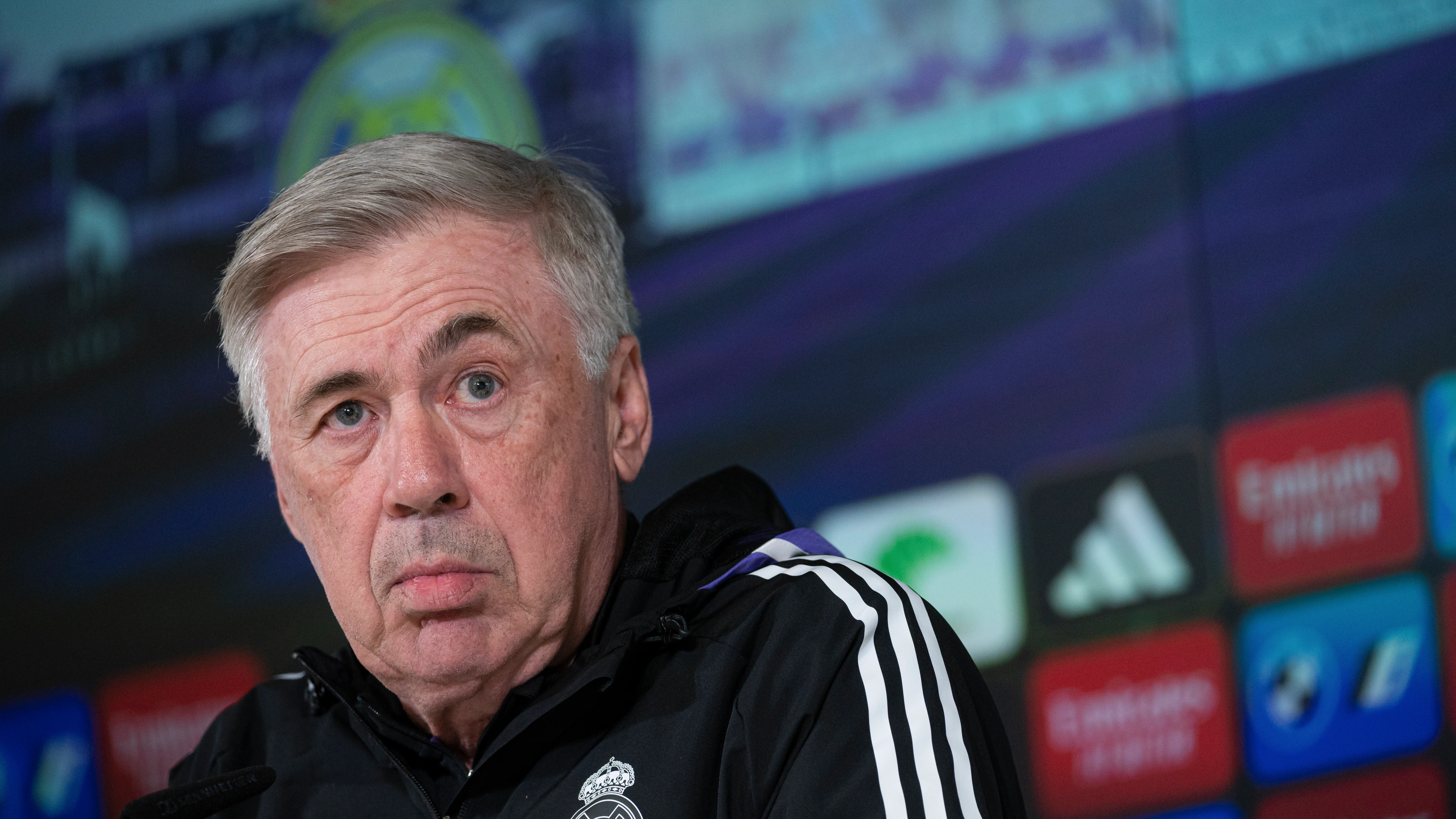 Carlo Ancelotti en rueda de prensa