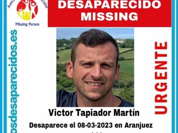 Victor Tapiador Martín, el joven de 25 años desaparecido en Aranjuez