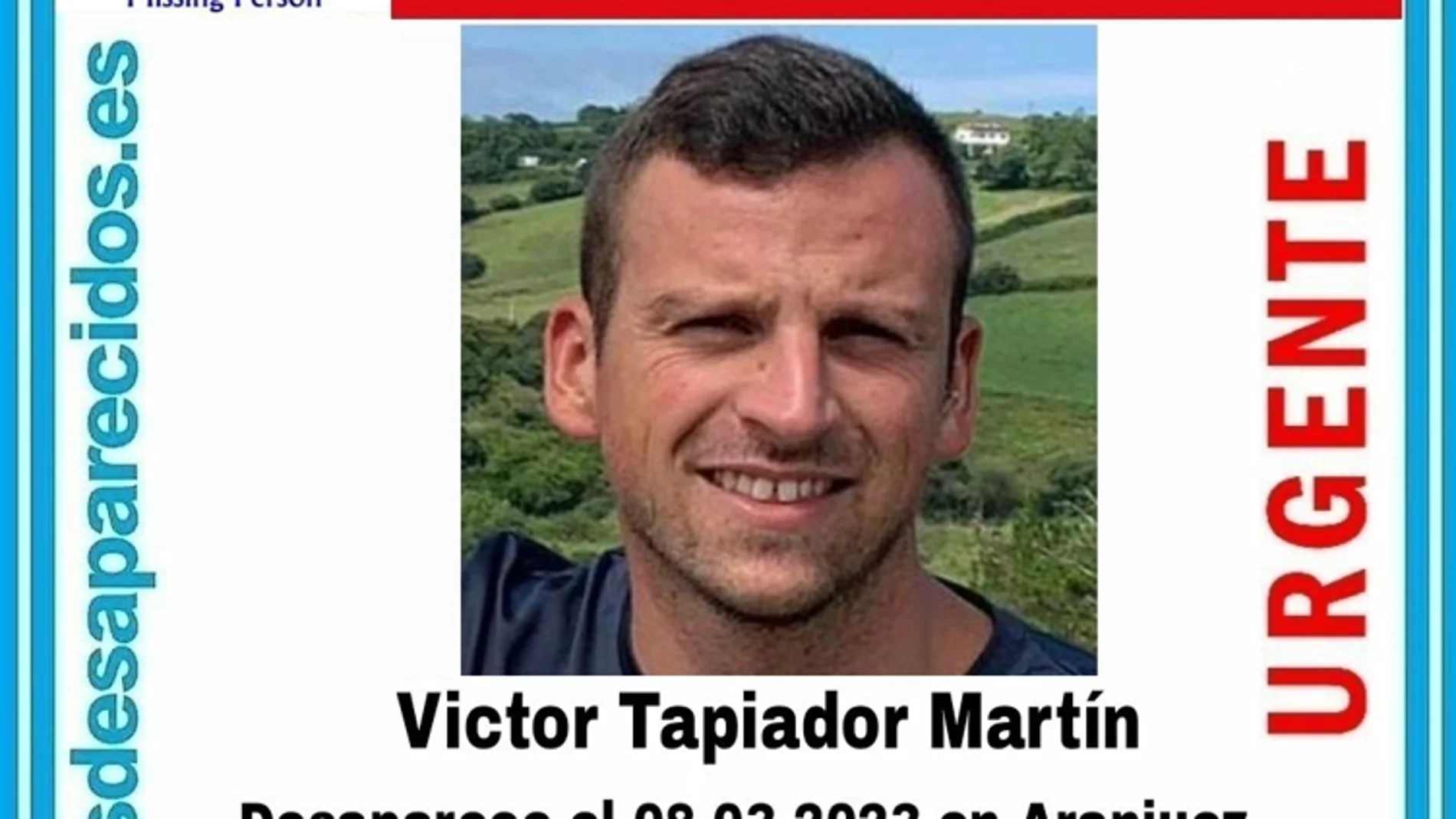 Victor Tapiador Martín, el joven de 25 años desaparecido en Aranjuez