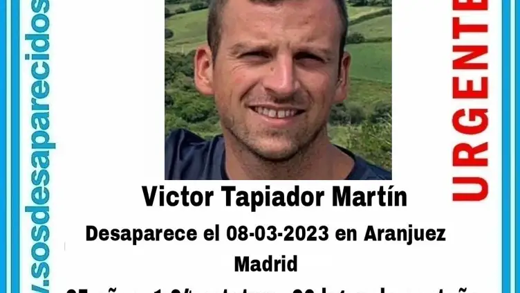 Victor Tapiador Mart&iacute;n, el joven de 25 a&ntilde;os desaparecido en Aranjuez