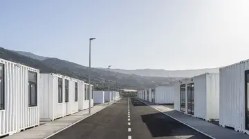 Viviendas modulares destinadas a los afectados por el volcán de La Palma que perdieron sus casas Viviendas modulares destinadas a los afectados por el volcán de La Palma que perdieron sus casas