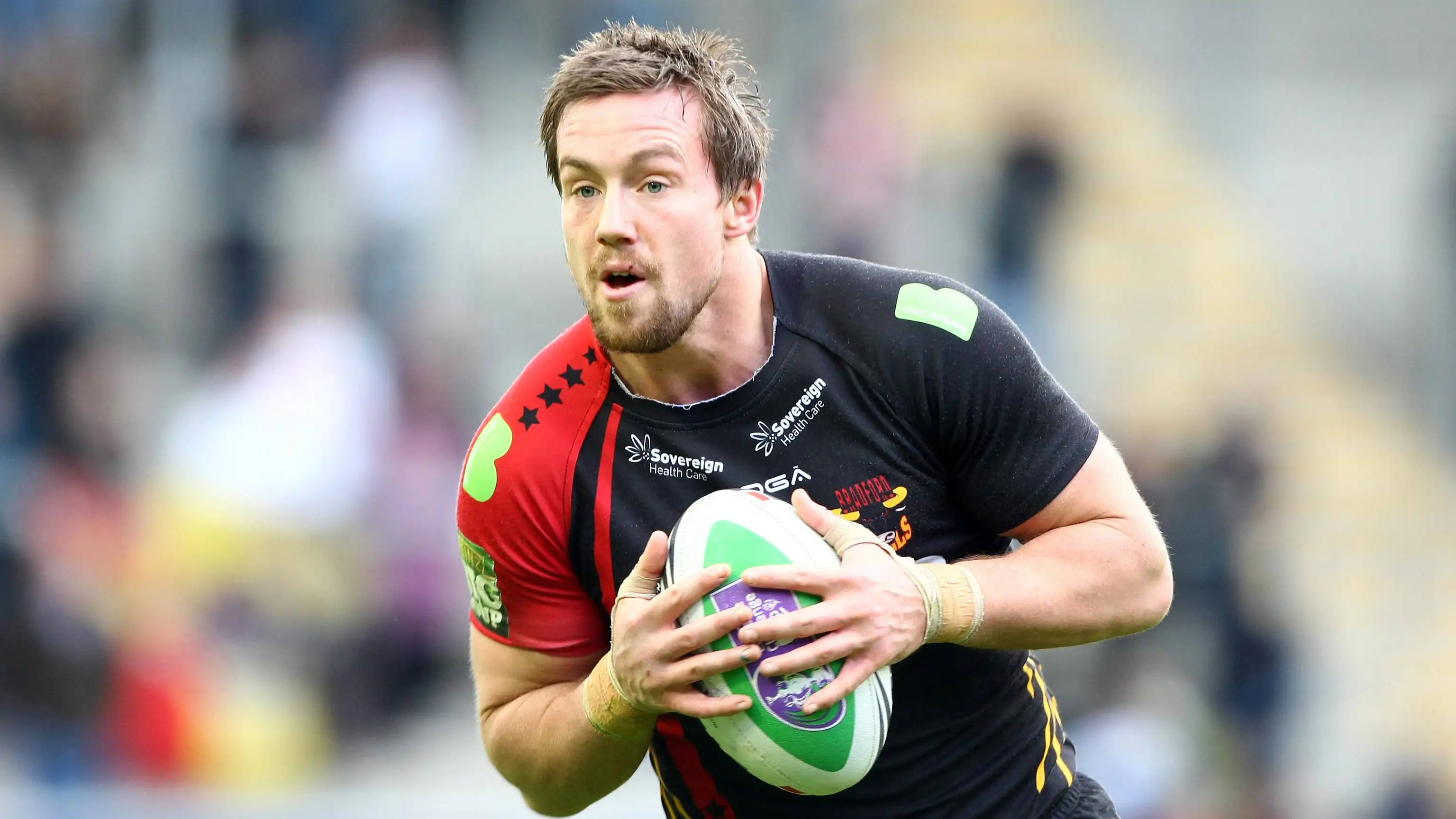 Bryn Hargreaves, en un partido de rugby