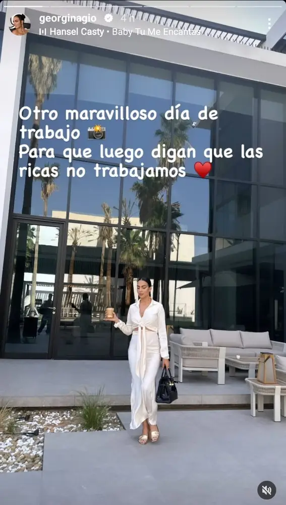 Georgina Rodríguez tras un día de trabajo
