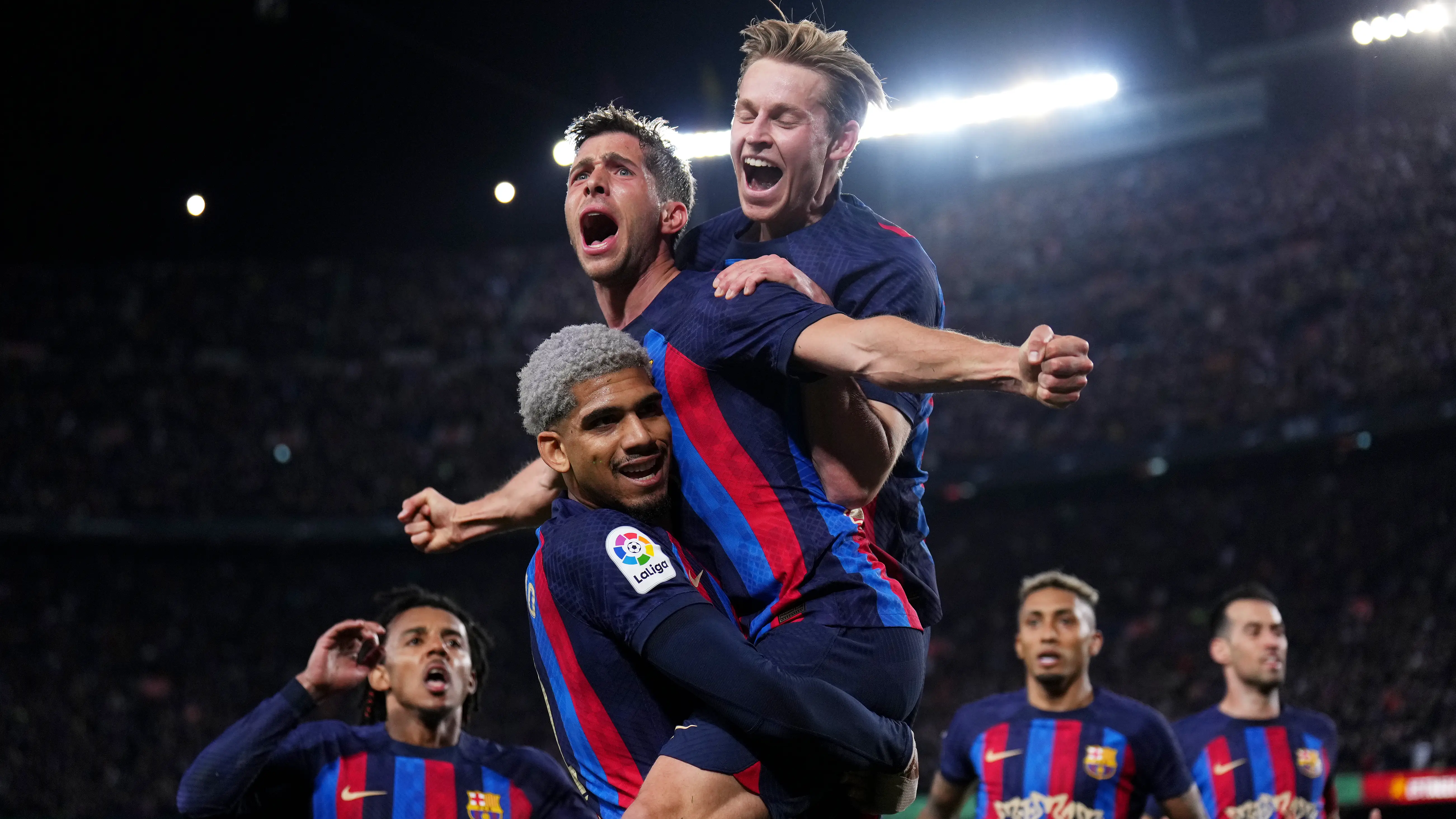 Sergi Roberto celebra su gol en El Clásico del Camp Nou Sergi Roberto celebra su gol en El Clásico del Camp Nou