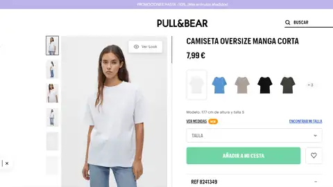 Camiseta blanca oversize Camiseta blanca oversize