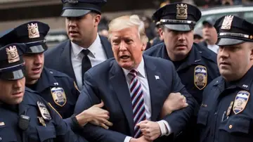 La detención falsa de Trump La detención falsa de Trump