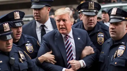 La detención falsa de Trump La detención falsa de Trump