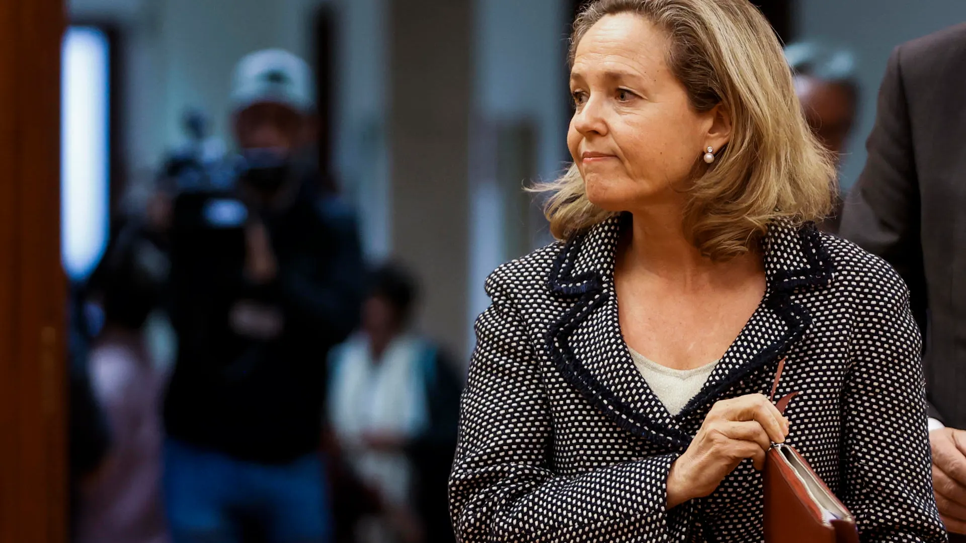 La vicepresidenta primera del Gobierno, Nadia Calvi&ntilde;o