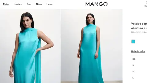 Vestido de invitada con capa turquesa Vestido de invitada con capa turquesa