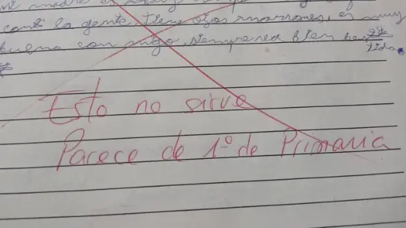 Comentario del profesor en el examen de un menor con TDHA Comentario del profesor en el examen de un menor con TDHA