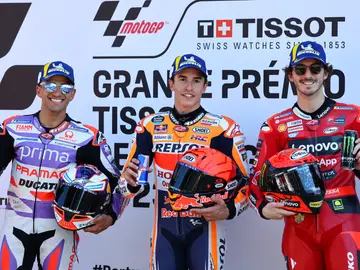 Marc Márquez, Jorge Martín y Pecco Bagnaia Marc Márquez, Jorge Martín y Pecco Bagnaia