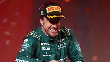 Fernando Alonso celebra en Arabia Saudí su podio número 100 en F1 Fernando Alonso celebra en Arabia Saudí su podio número 100 en F1