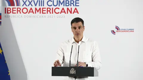 El jefe del Gobierno español y presidente de la Internacional Socialista, Pedro Sanchez, durante la pasada Cumbre Iberoamericana de Santo Domingo, El jefe del Gobierno español y presidente de la Internacional Socialista, Pedro Sanchez, durante la pasada Cumbre Iberoamericana de Santo Domingo,