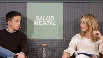 Yolanda Díaz e Iñigo Errejón durante la presentación del Informe Precariedad laboral y salud mental