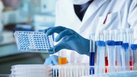 Análisis de muestras en un laboratorio Análisis de muestras en un laboratorio