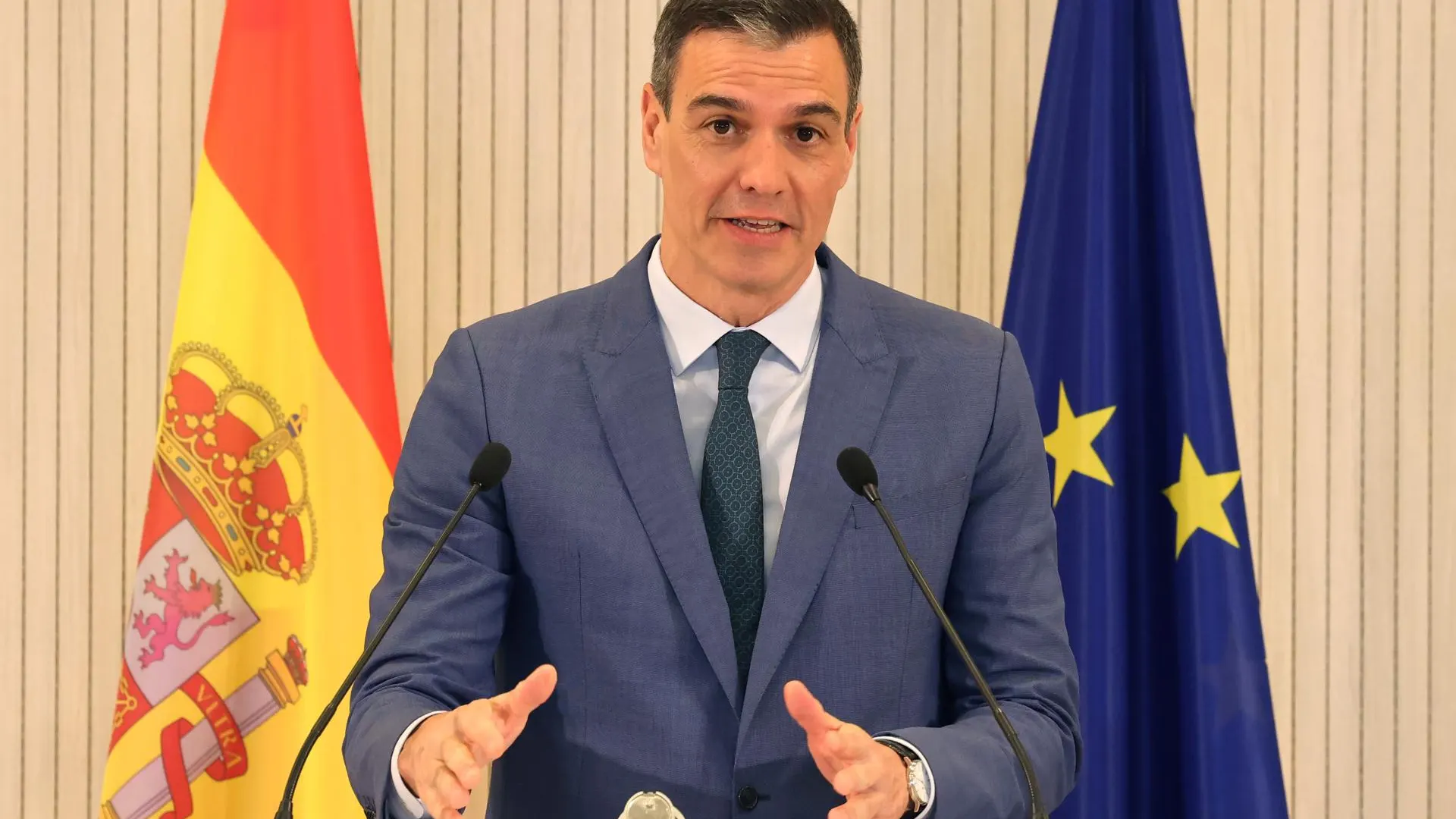 El presidente del Gobierno Pedro Sánchez durante su visita a Chipre El presidente del Gobierno Pedro Sánchez durante su visita a Chipre