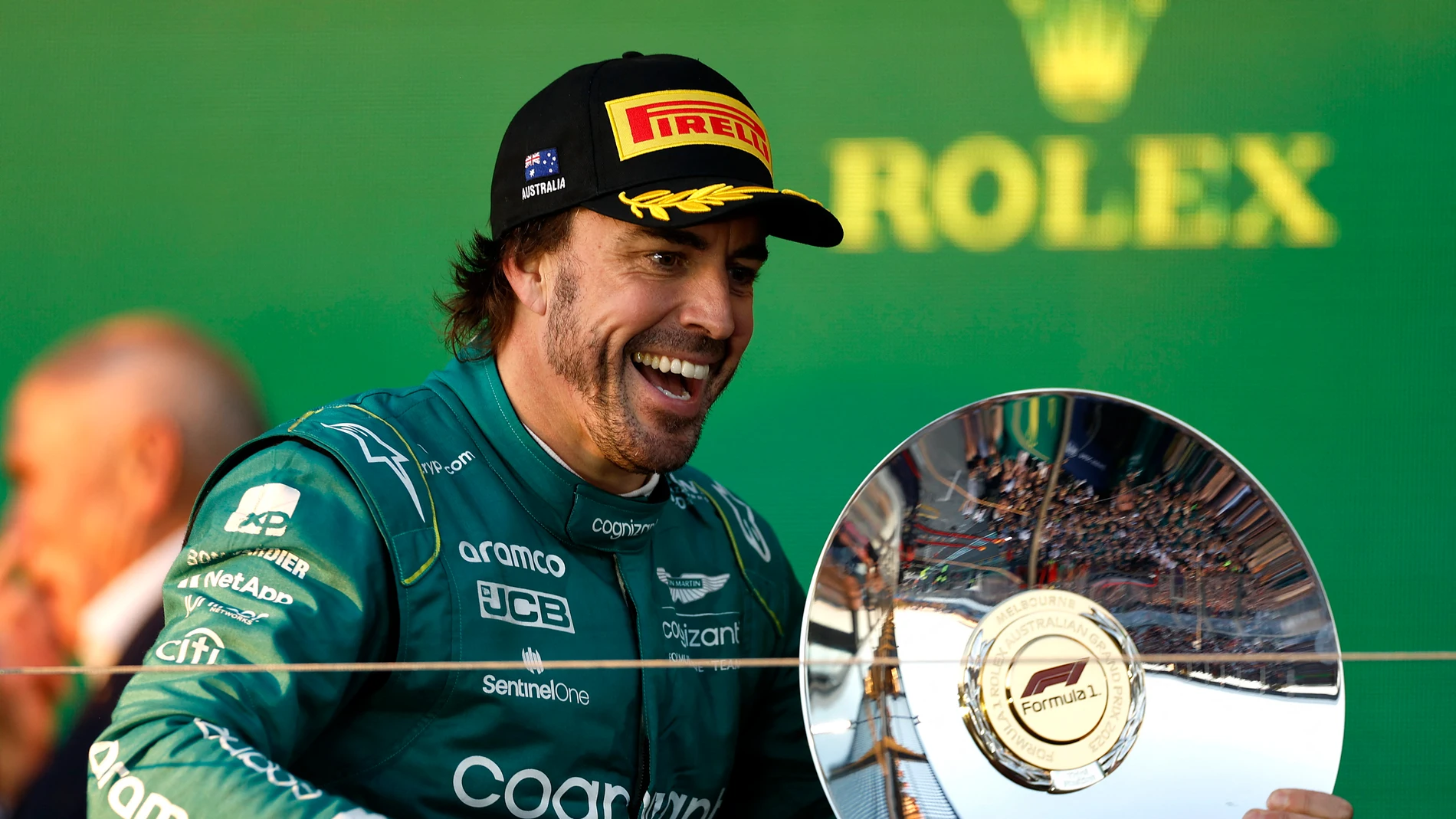 Fernando Alonso, en el podio de Albert Park Fernando Alonso, en el podio de Albert Park