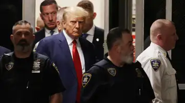 Donald Trump a su entrada a la Corte Criminal de Nueva York