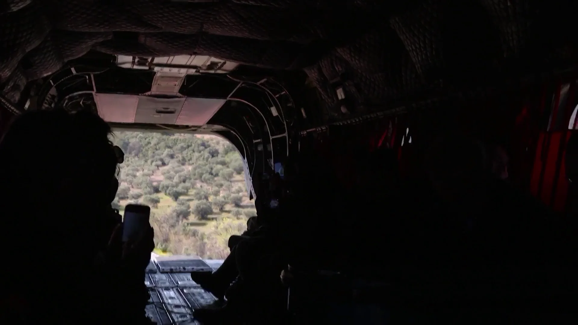 Un helic&oacute;ptero Chinook por dentro