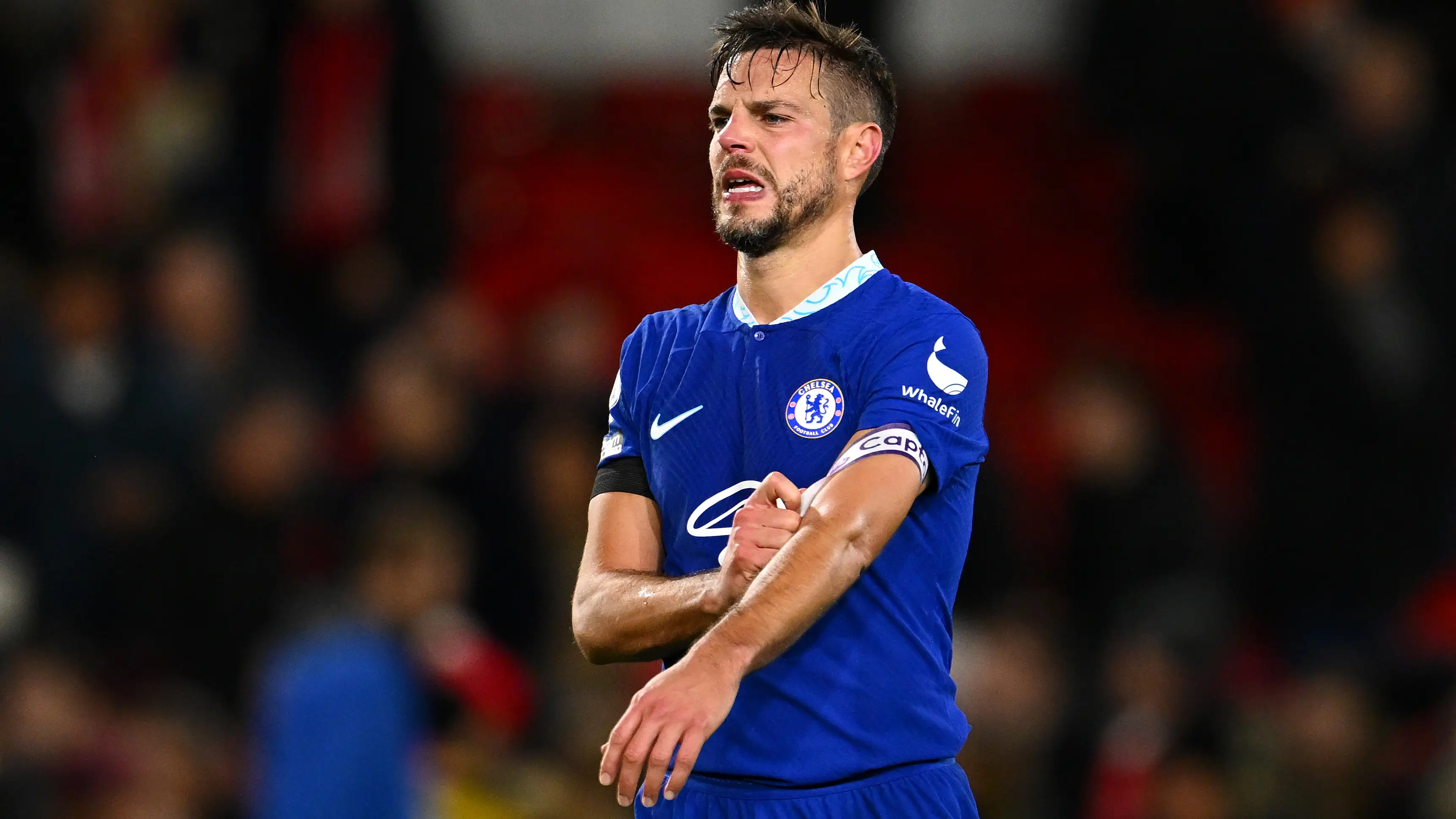 Azpilicueta en un partido con el Chelsea Azpilicueta en un partido con el Chelsea