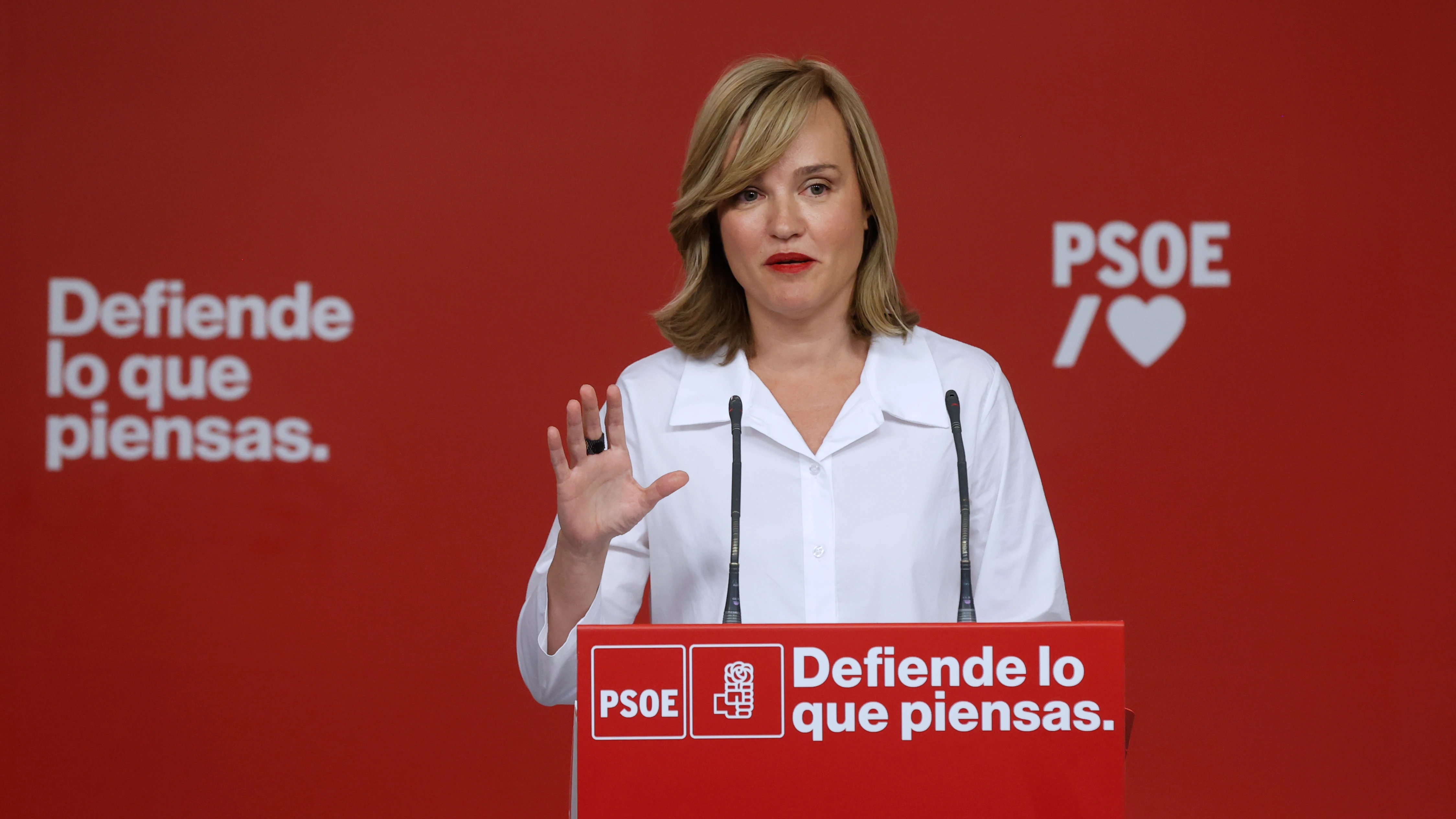 La ministra de Educación y portavoz de la Ejecutiva federal del PSOE, Pilar Alegría La ministra de Educación y portavoz de la Ejecutiva federal del PSOE, Pilar Alegría