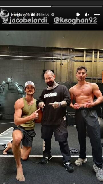Jacob Elordi y Barry Keoghan tras una sesión de gimnasio
