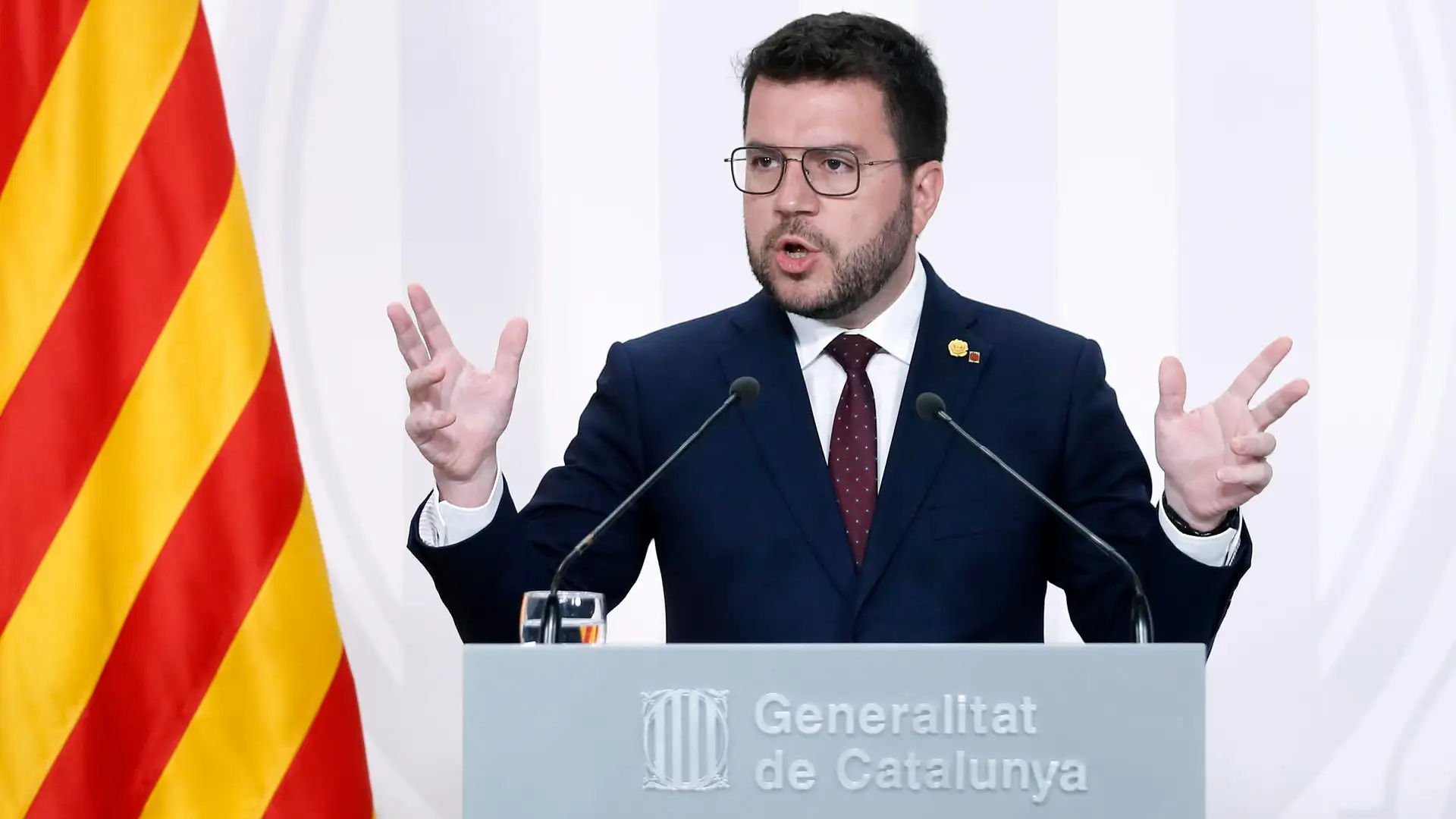 El presidente de la Generalitat de Cataluña, Pere Aragonès El presidente de la Generalitat de Cataluña, Pere Aragonès