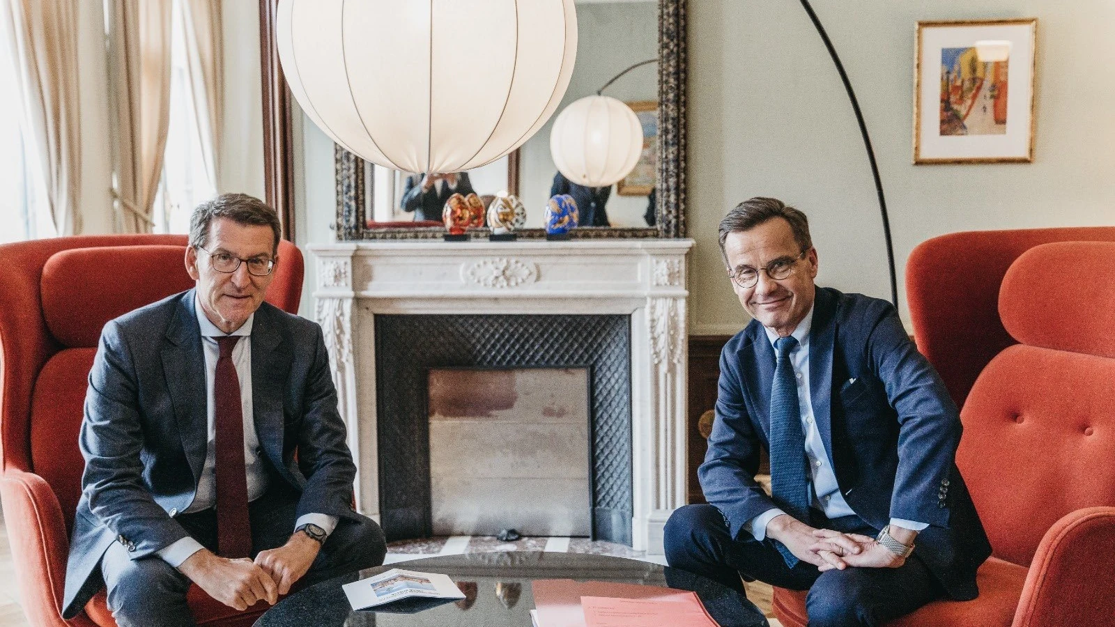 El líder del PP, Alberto Núñez Feijóo, se reúne en Estocolmo con el primer ministro sueco, Ulf Kristersson El líder del PP, Alberto Núñez Feijóo, se reúne en Estocolmo con el primer ministro sueco, Ulf Kristersson
