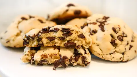 Cookies de plátano y chips de chocolate