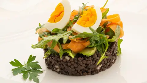 Receta de ensalada de lenteja caviar, de Karlos Arguiñano Receta de ensalada de lenteja caviar, de Karlos Arguiñano