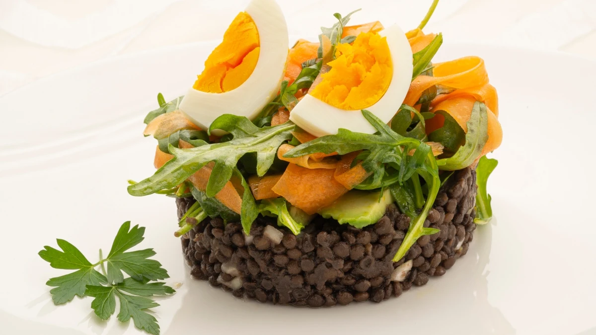 Receta de ensalada de lenteja caviar, de Karlos Arguiñano Receta de ensalada de lenteja caviar, de Karlos Arguiñano