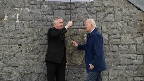 Joe Biden durante su visita a Irlanda