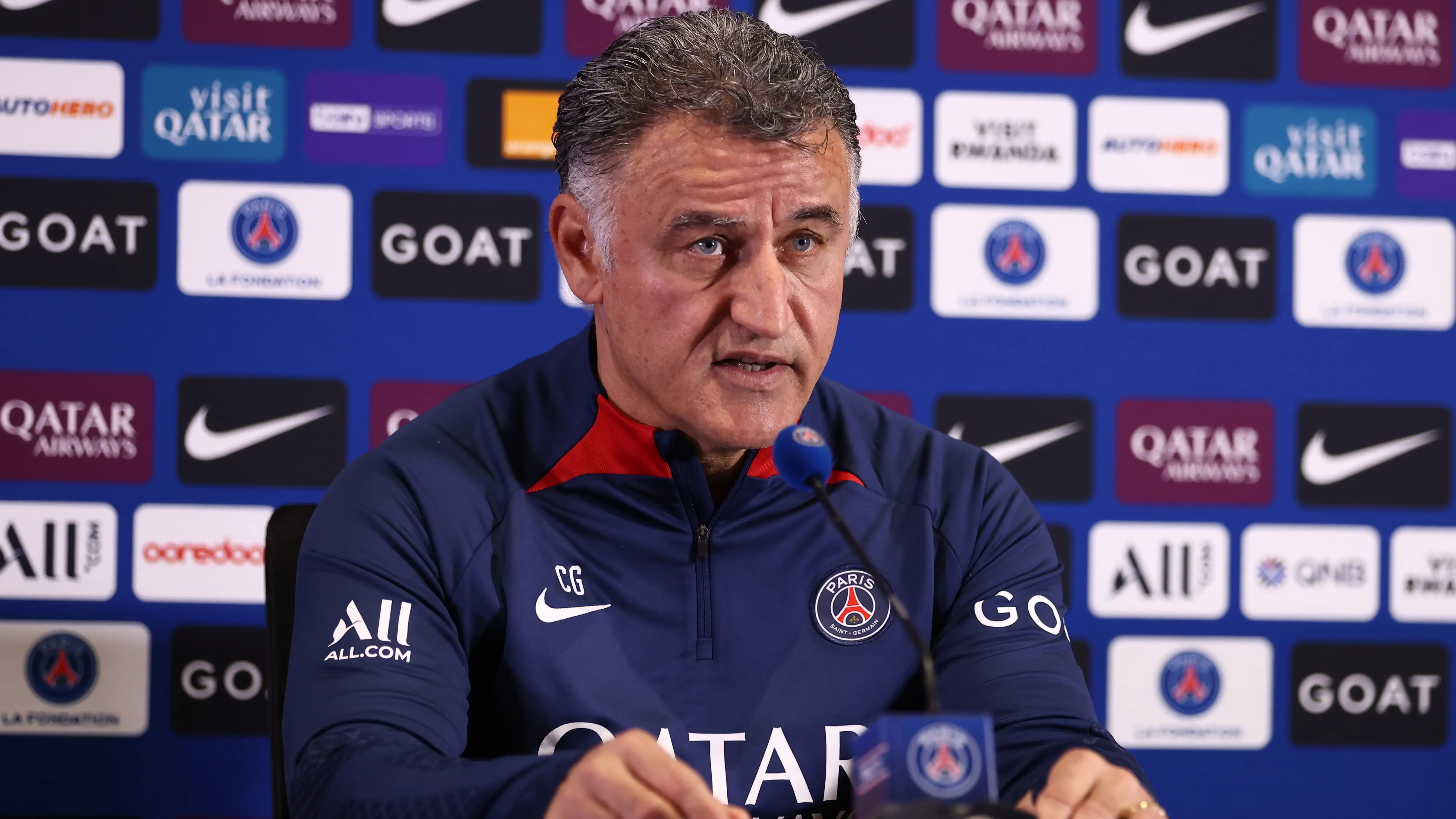 Christophe Galtier, en rueda de prensa