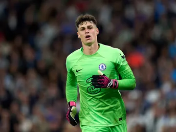 Kepa durante el partido contra el Real Madrid en el Bernabéu Kepa durante el partido contra el Real Madrid en el Bernabéu