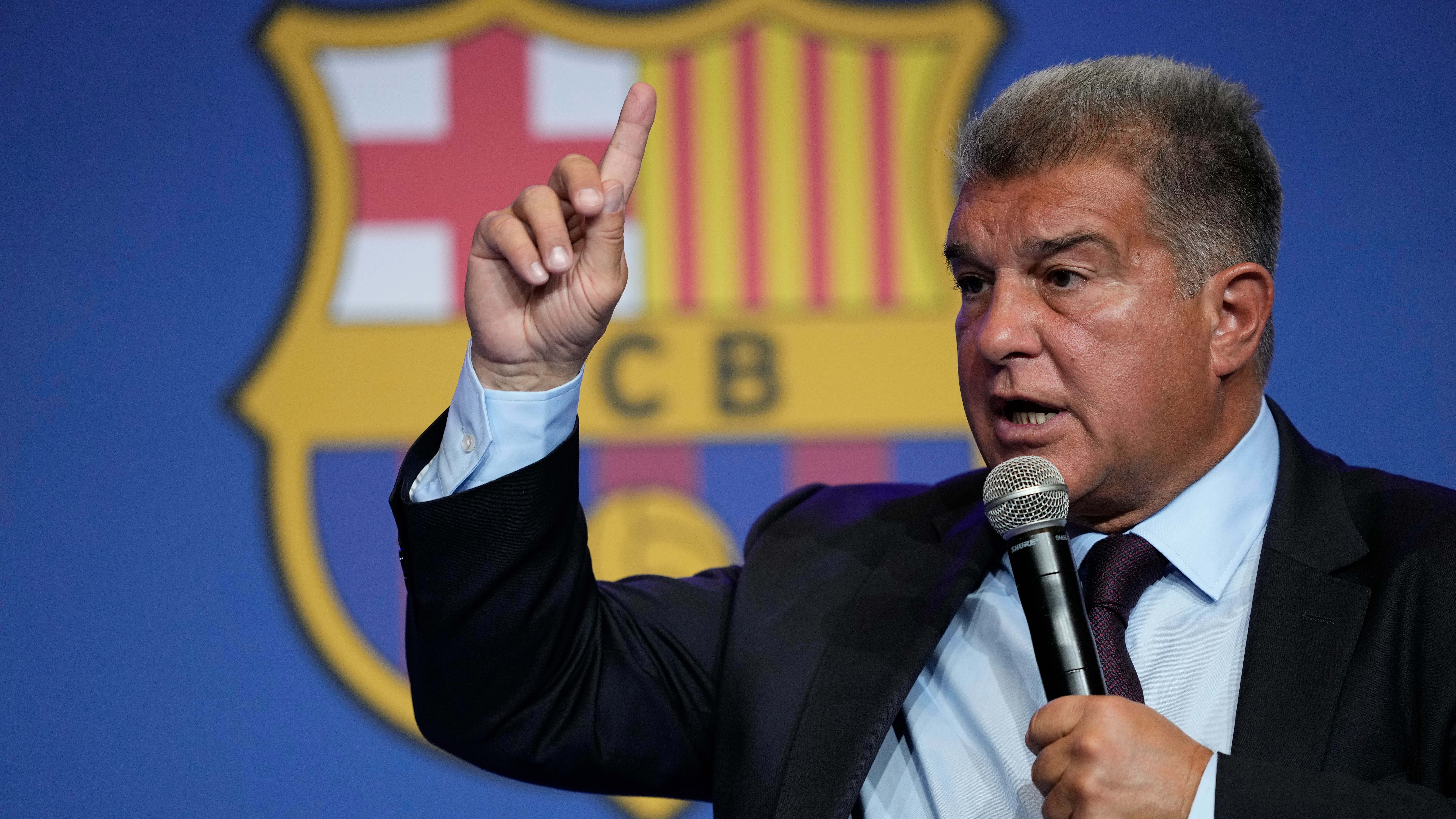 Joan Laporta, en rueda de prensa Joan Laporta, en rueda de prensa