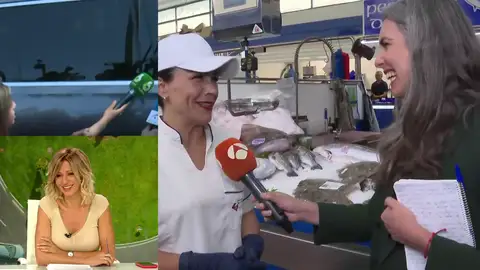 Hablamos con Piliña, la pescadera de don Juan Carlos en su visita a Sanxenxo. Hablamos con Piliña, la pescadera de don Juan Carlos en su visita a Sanxenxo.