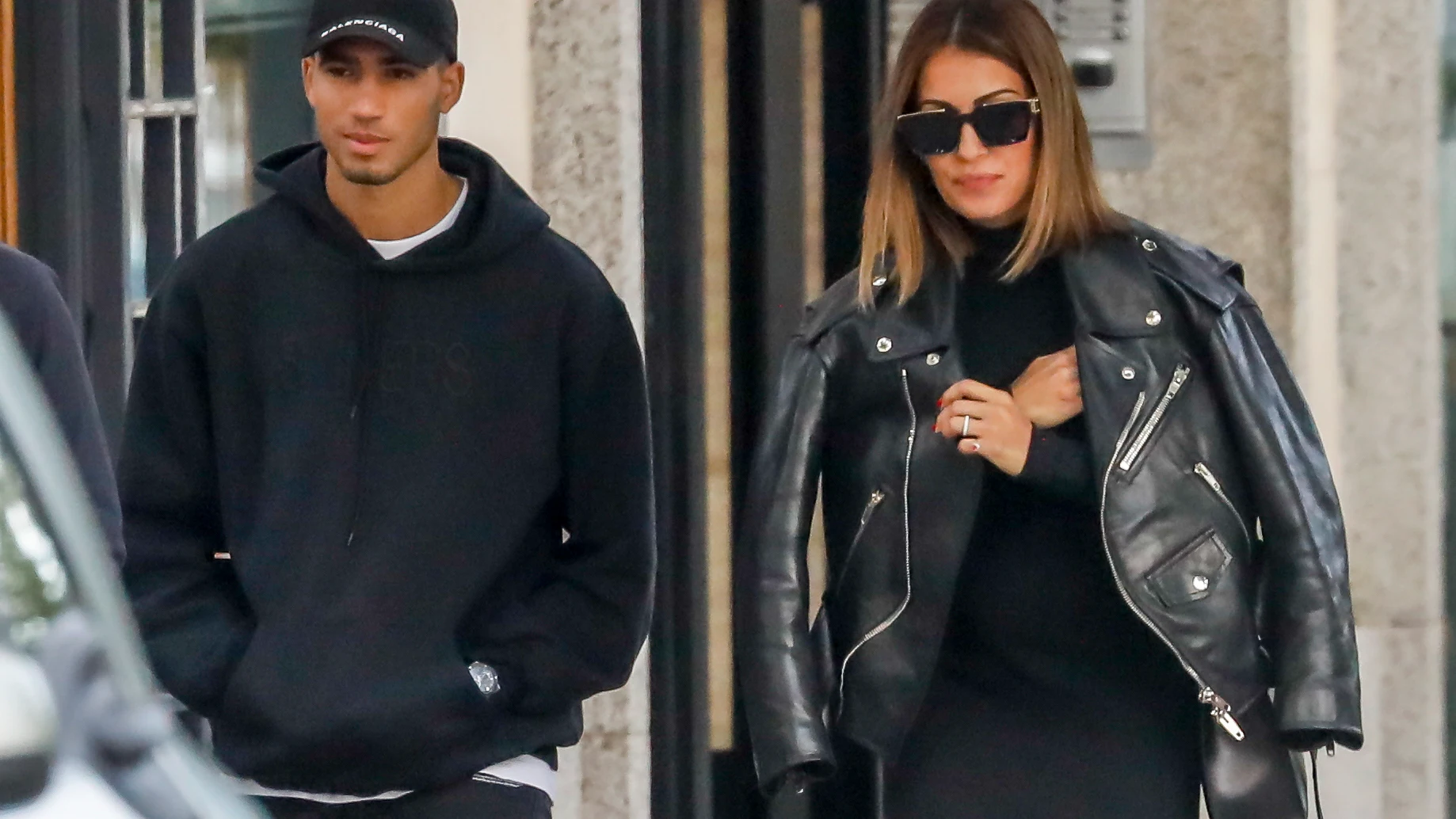 Hiba Abouk y Achraf Hakimi