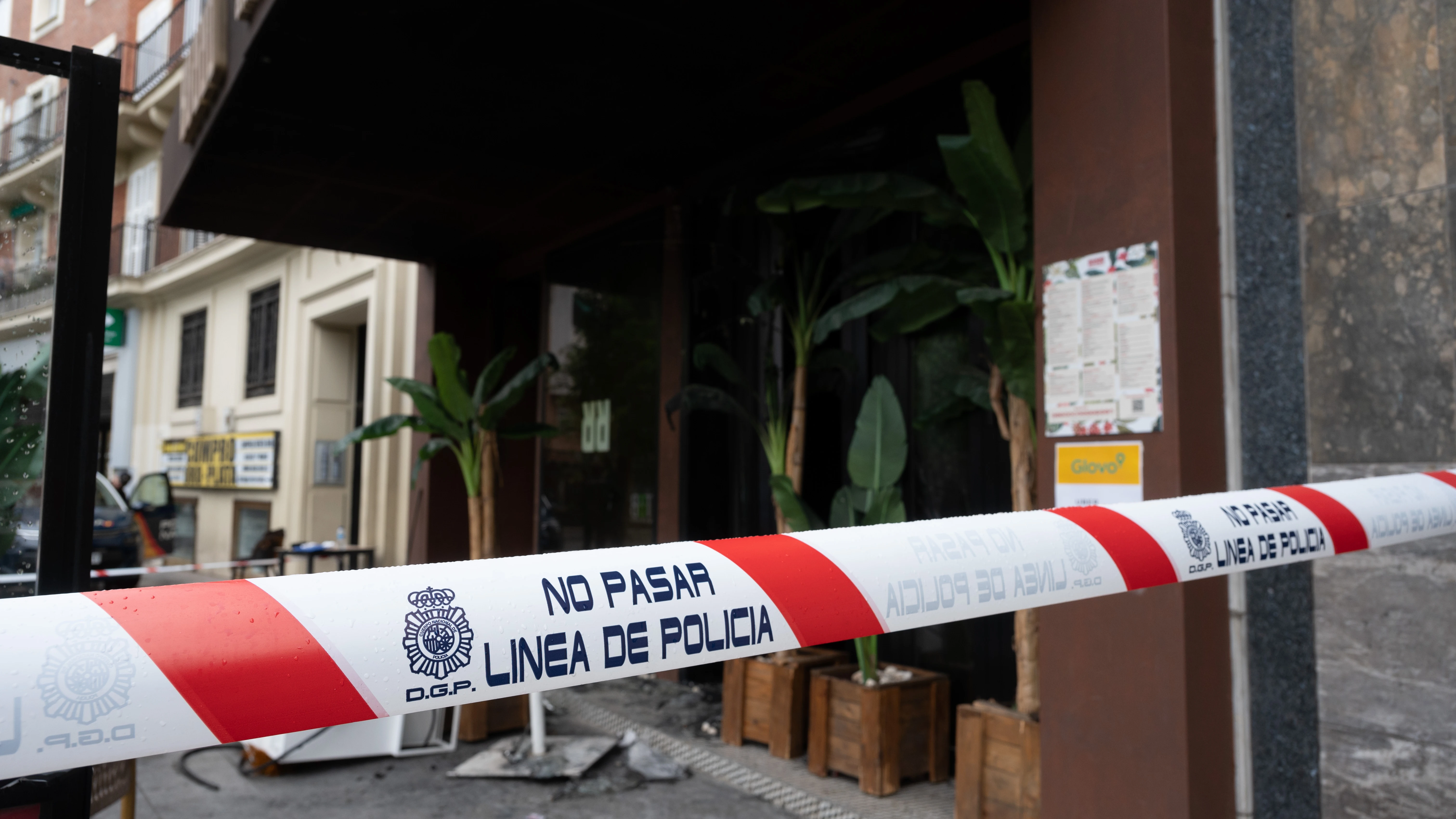 Imagen del exterior del restaurante donde anoche se produjo un incendio Imagen del exterior del restaurante donde anoche se produjo un incendio