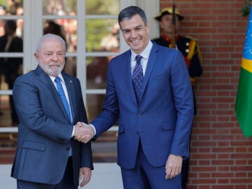 Pedro S&aacute;nchez y Lula da Silva en la Moncloa