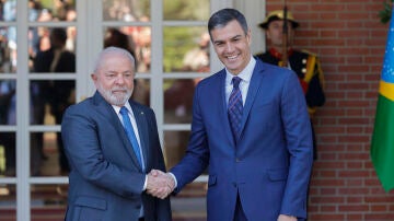 Pedro S&aacute;nchez y Lula da Silva en la Moncloa