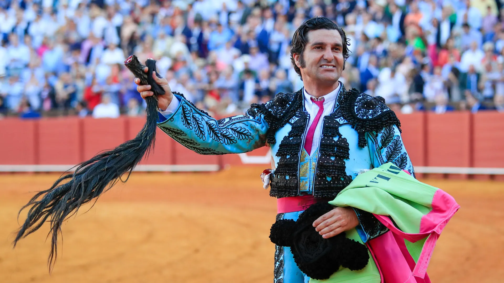 El torero Morante de la Puebla en la plaza de toros de Sevilla