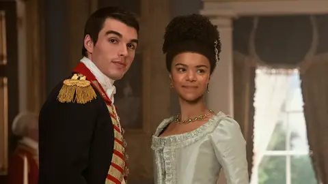 El rey George y la reina Charlotte en 'La reina Carlota' El rey George y la reina Charlotte en 'La reina Carlota'