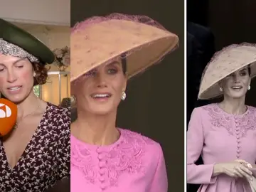 El tocado de la reina Letizia. El tocado de la reina Letizia.