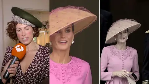 El tocado de la reina Letizia. El tocado de la reina Letizia.