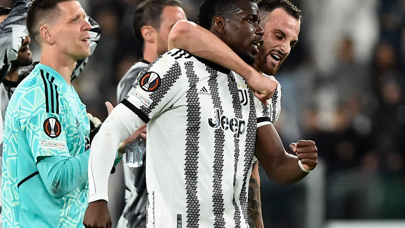 Paul Pogba y Frederico Gatti celebra el gol de la Juventus Paul Pogba y Frederico Gatti celebra el gol de la Juventus