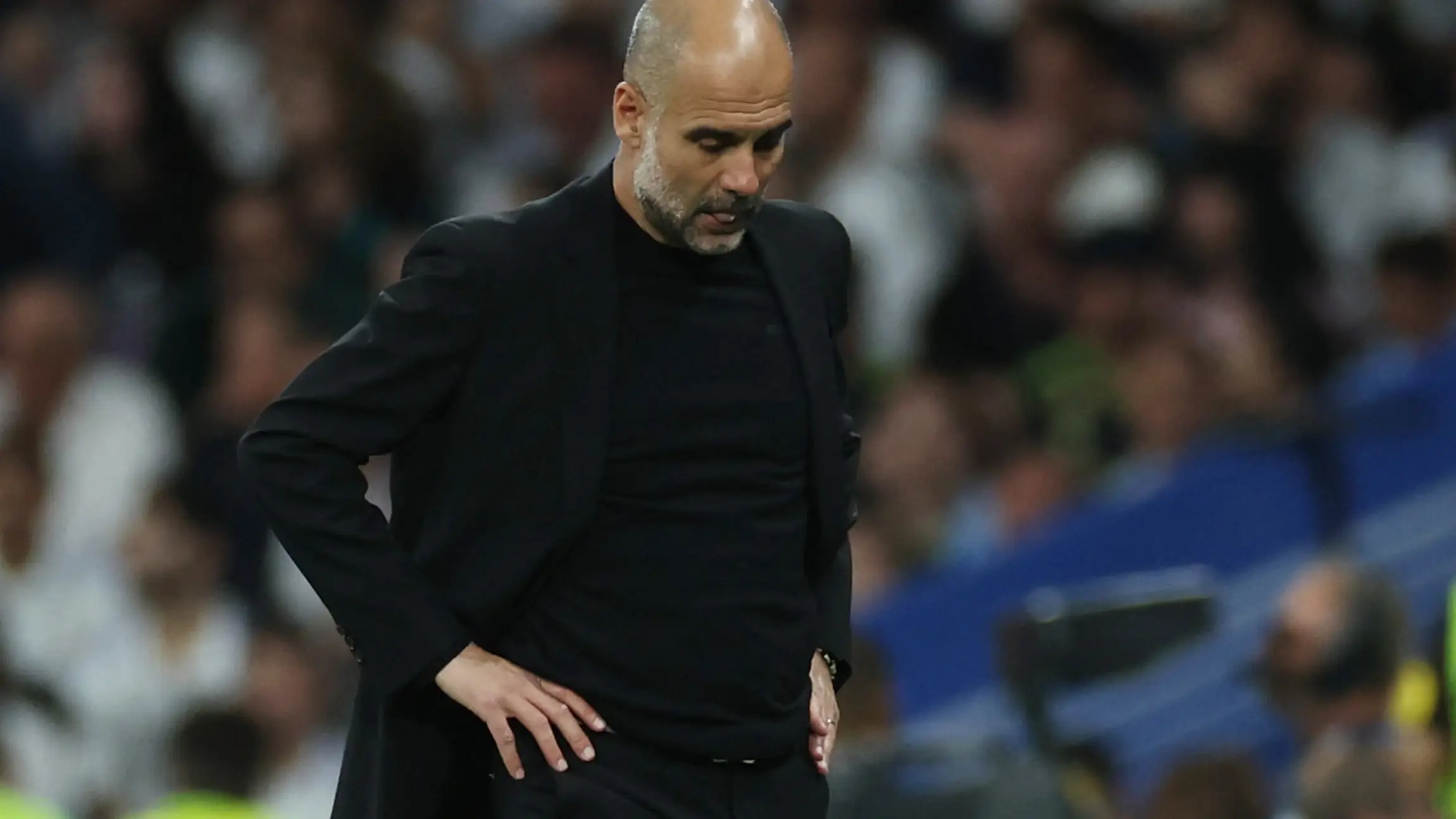 Pep Guardiola, en un partido del Manchester City Pep Guardiola, en un partido del Manchester City