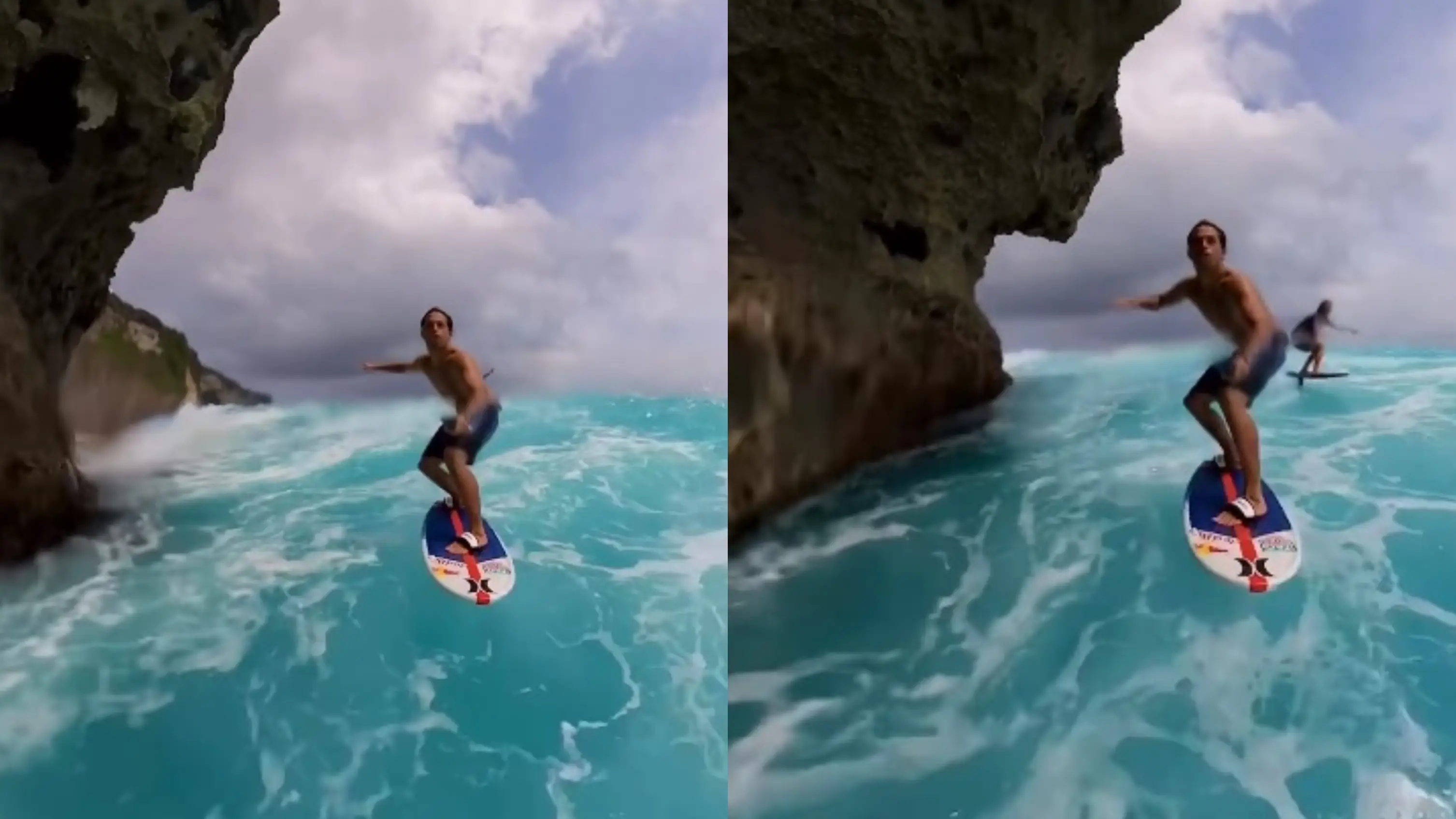 Kai Lenny surfeando junto al acantilado de Uluwuatu Kai Lenny surfeando junto al acantilado de Uluwuatu